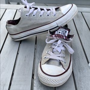 Gray Converse with Plaid Detailing